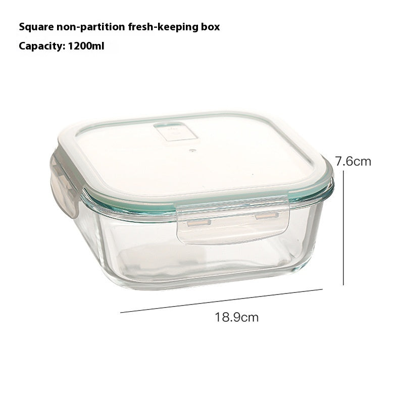 Glass Lunch Box Food Grade Sealed Container for Microwave Oven