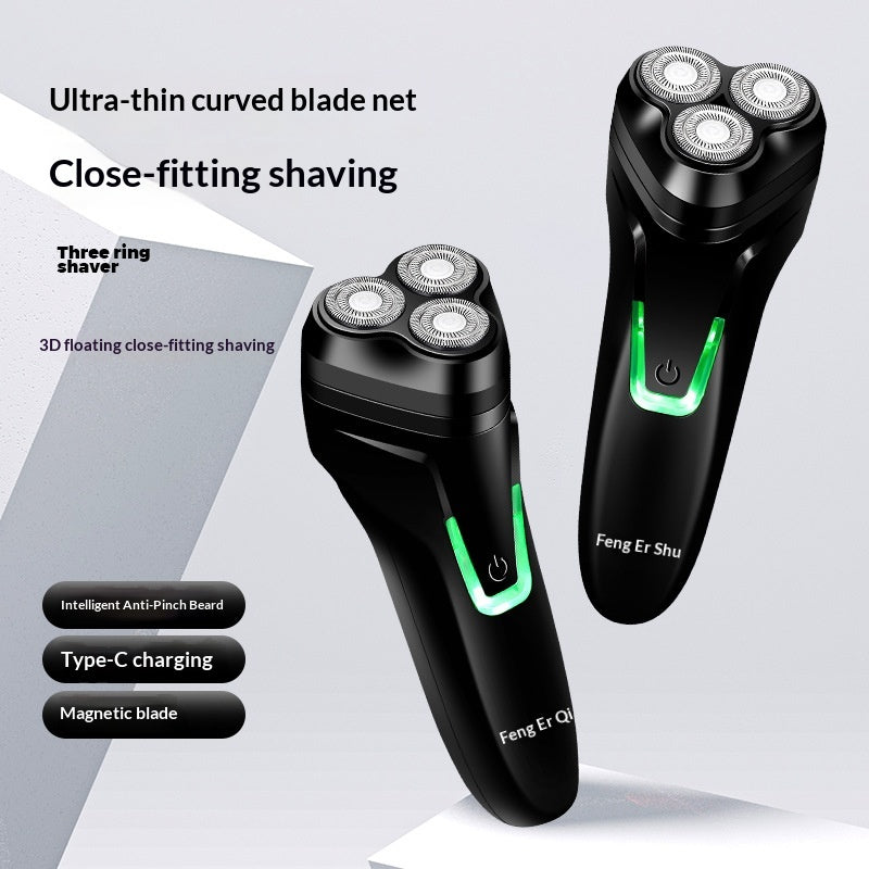 Three-Head Rechargeable Electric Shaver Cordless Wet & Dry