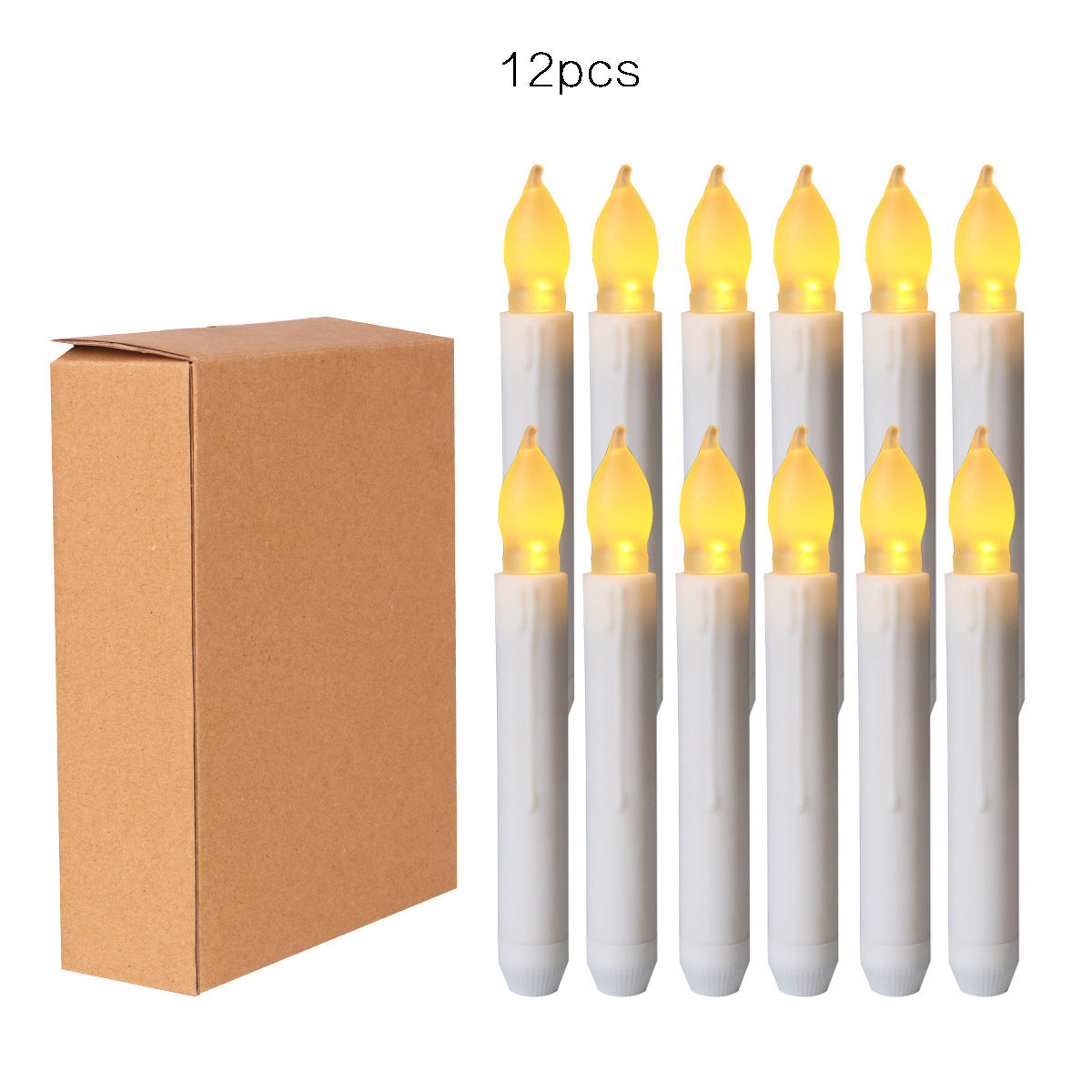 LED Halloween Christmas Candle Lamp Set - Flickering Cylindrical Decorative Lights