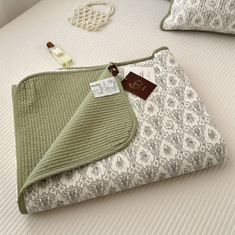 Double-Sided Pure Cotton Quilted Mattress Cover Bedspread - Multiple Sizes & Patterns