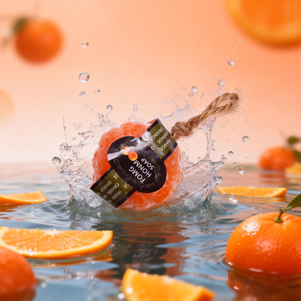 Orange Fruit Soap 60g Natural Body Care Bar for Fresh Skin