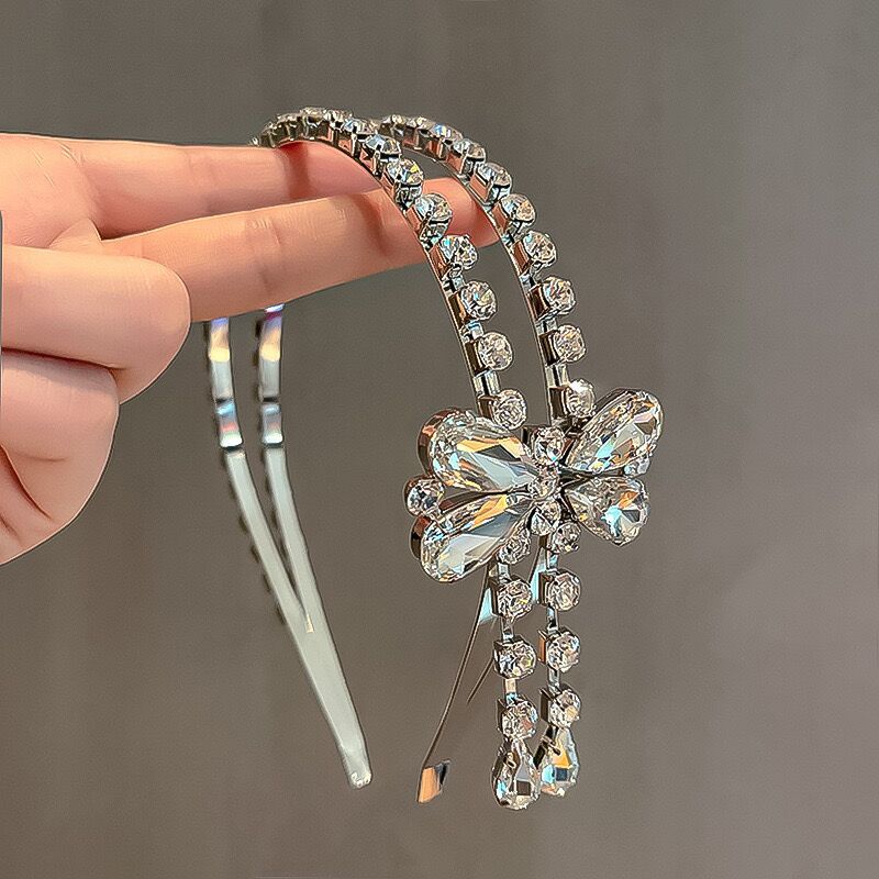 Hollow Butterfly Rhinestone Headband for Women - Fairy Style Hair Accessory