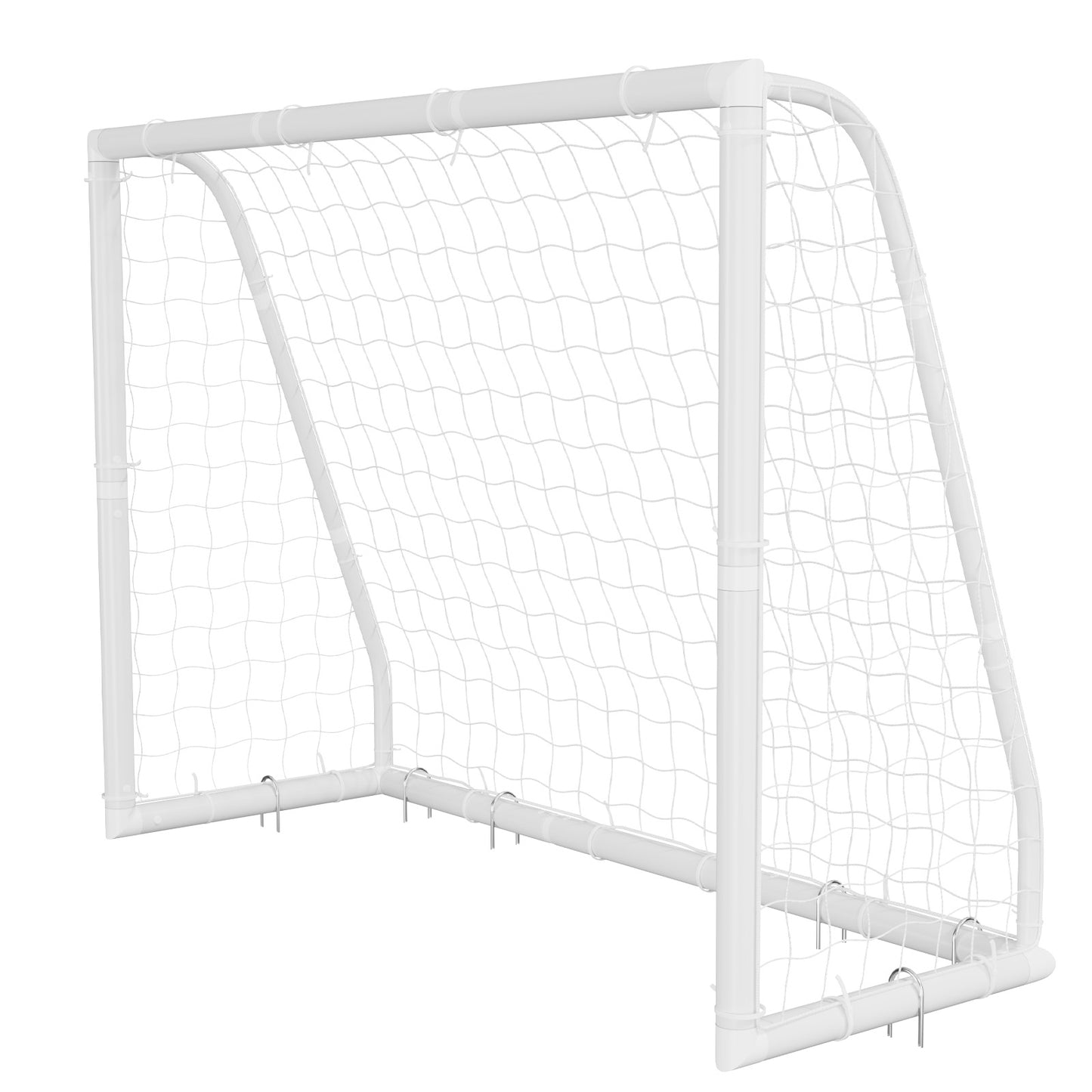 8x6 FT PVC Soccer Goal with PE Net and Accessories for Backyard Practice