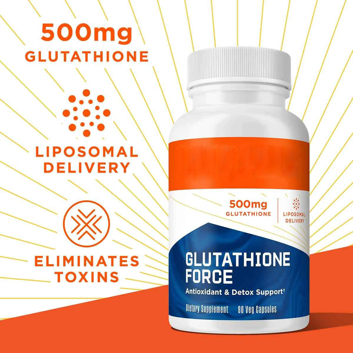 Glutathione Skin Supplement - 500mg, 60 Tablets