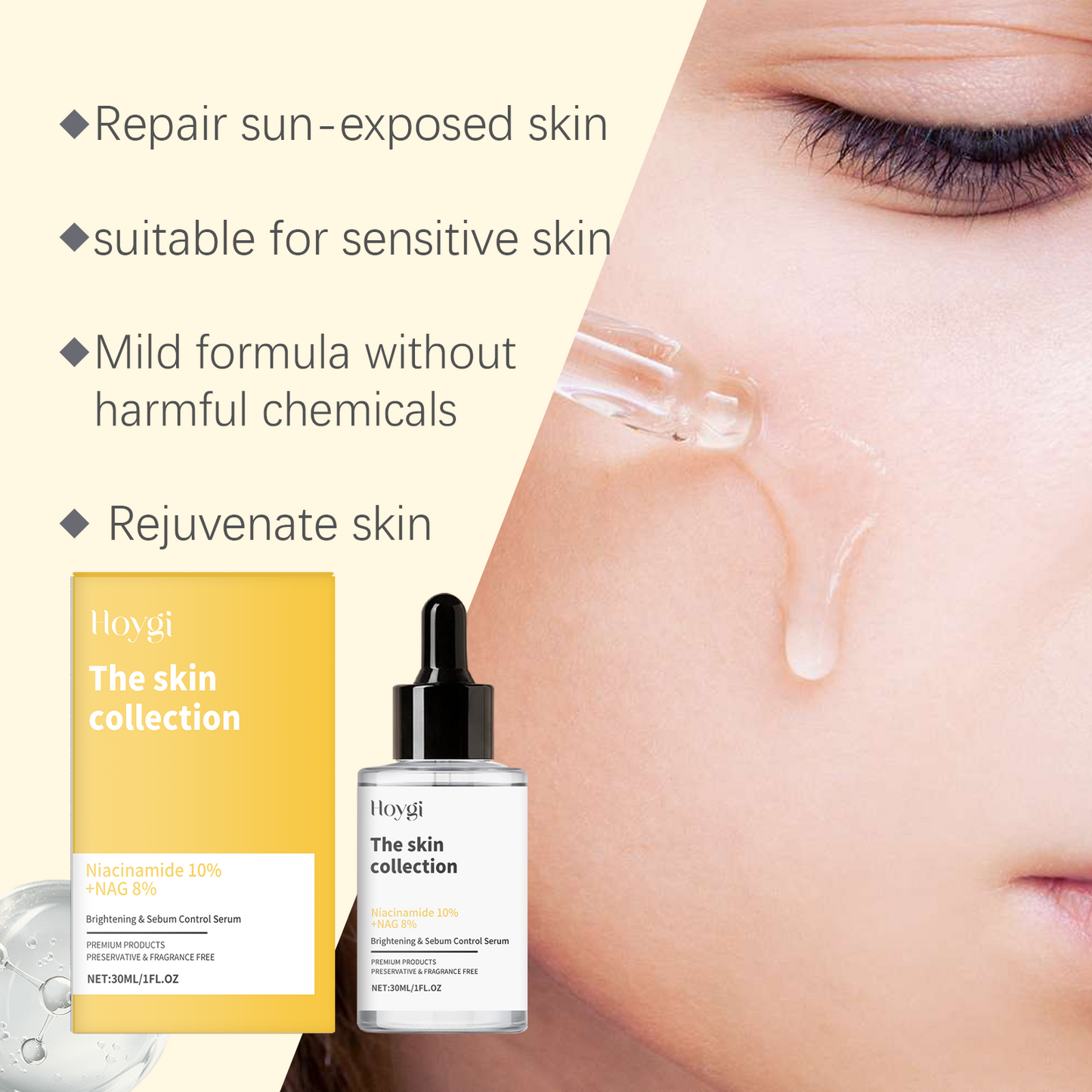 Nicotinamide Brightening Face Serum - Moisturizing & Hydrating Essence, 30ml