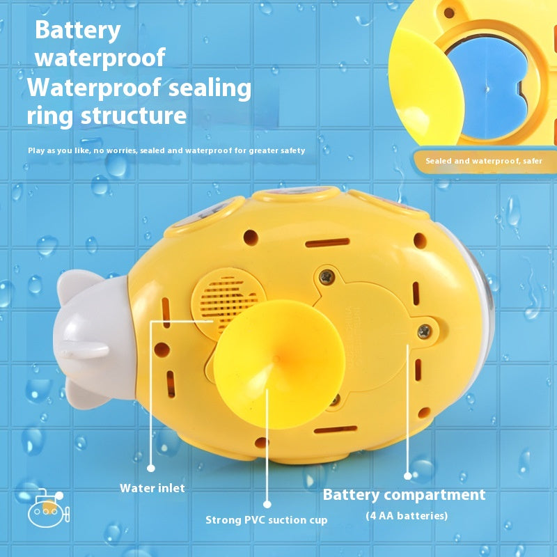 Electric Bath Water Spray Toy Submarine Water Play Accessory