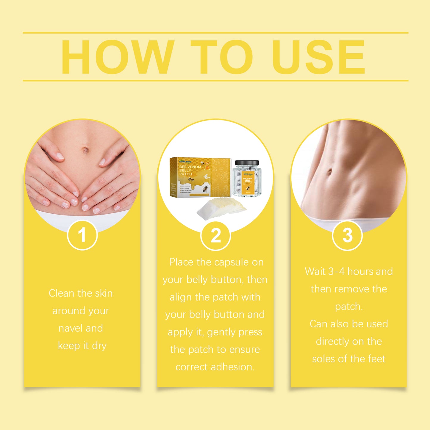 Bee Venom Body Sculpting Navel Patch for Skin Firming and Toning