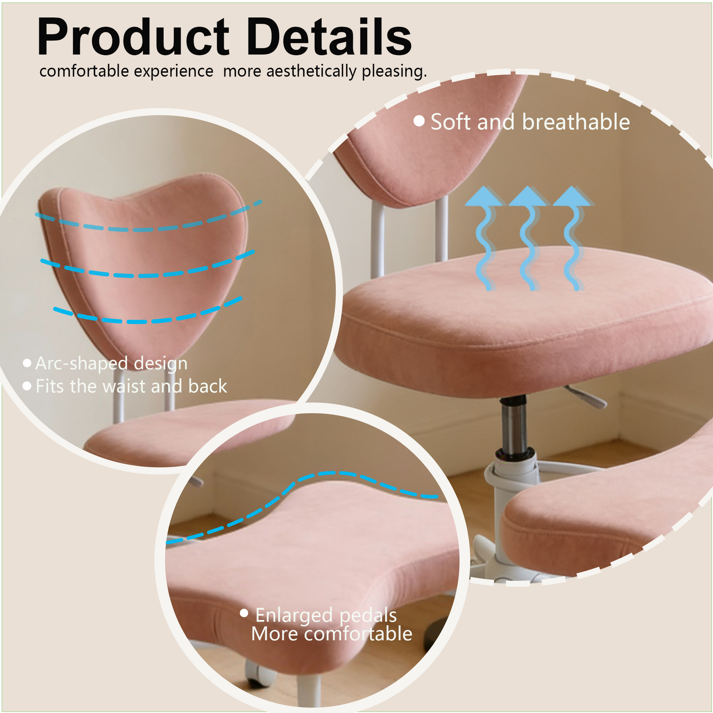 Meditation Chair, An Ergonomic Cross-legged Seating Chair With Lumbar