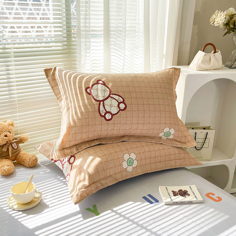 Cotton Twill Pillowcases Set - 100% Cotton, Modern Home Decor