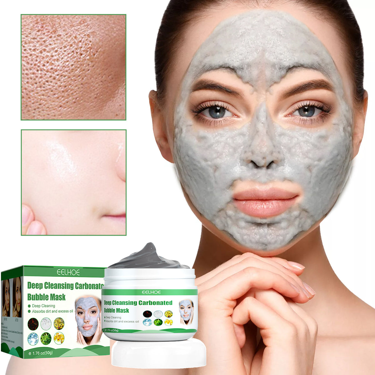 Moisturizing Bubble Mask for Skin Care 50g - Gentle Facial Cleansing