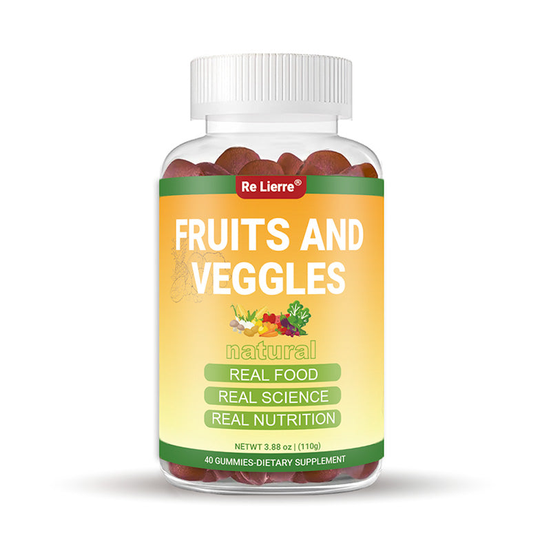 Fruit and Vegetable Gummies - Daily Nutritional Supplement - 40 Count