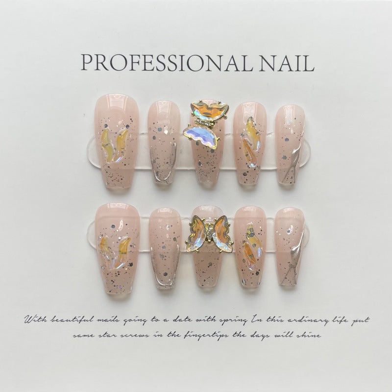 Rotating Butterfly Nail Stickers - Multiple Sizes
