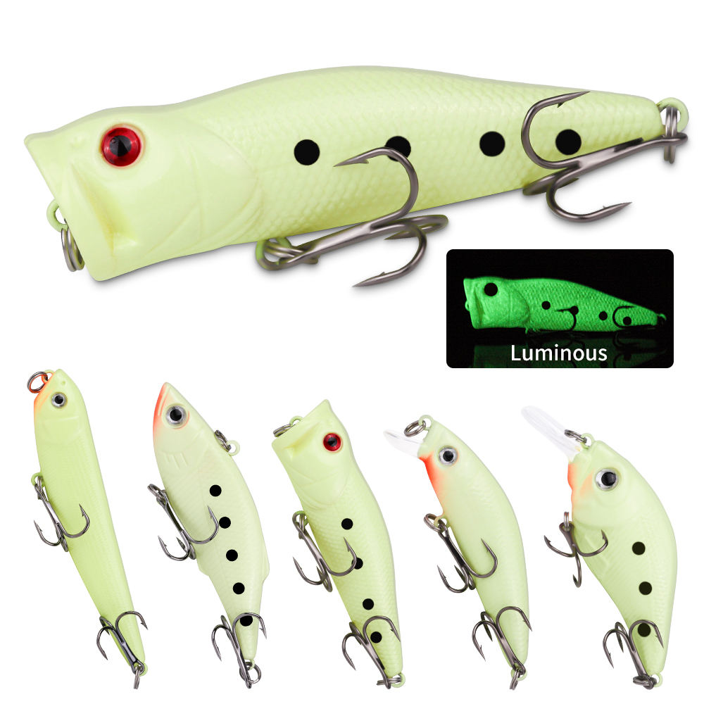 22-Piece Fishing Lure Set - Hard Baits, Soft Frogs & Poppers