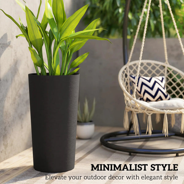 Outdoor Metal Planter Box - Stackable, 2-Piece Set