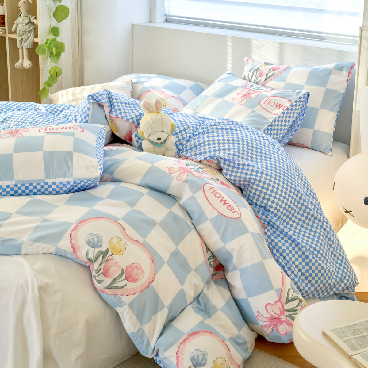 Cross Border Floral Print Duvet Cover Set - Elegant Breathable Bedding