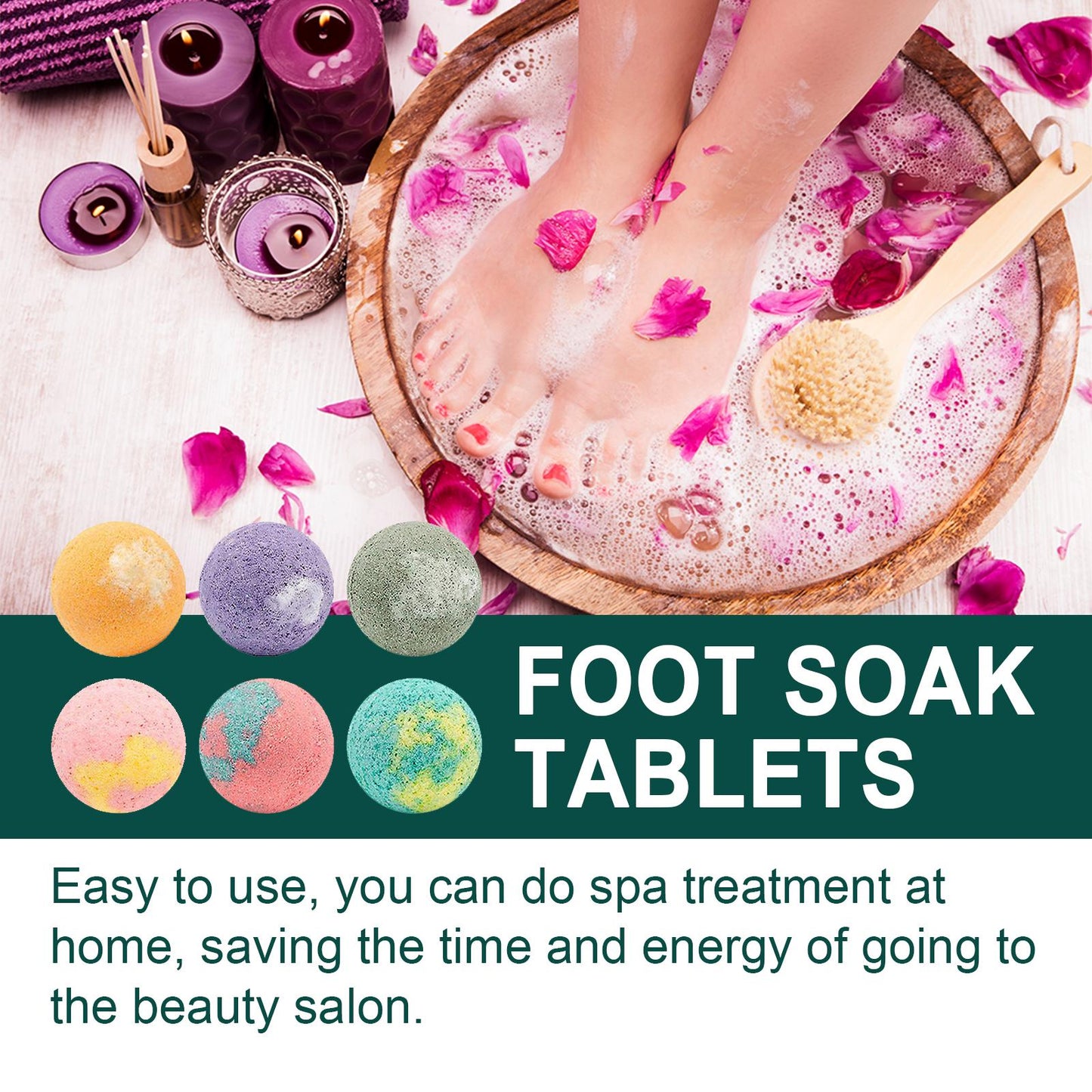 Ginger Essential Oil Foot Soak Bombs - Moisturizing & Deodorizing