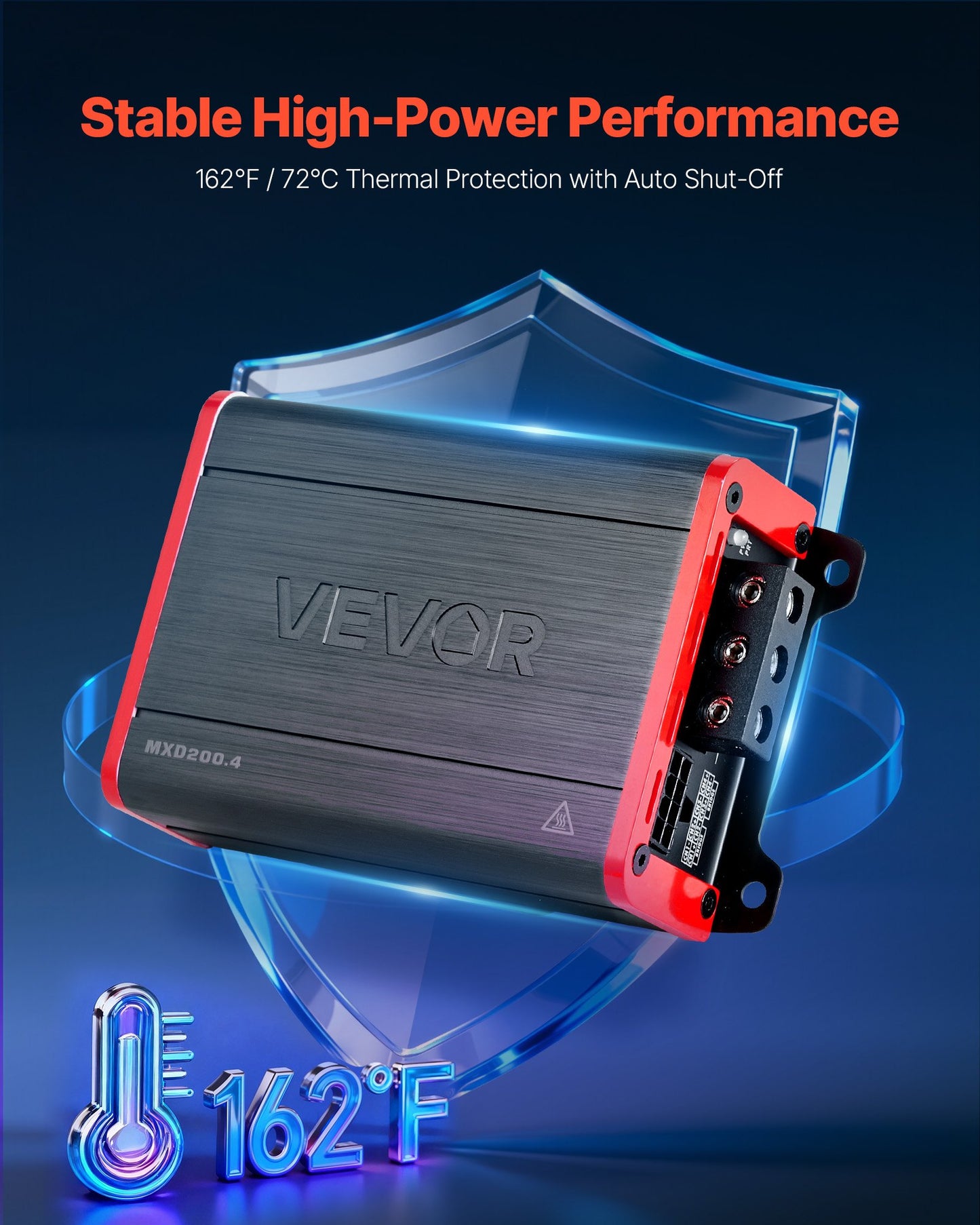 4 Channel Car Amplifier 2 Ohm Stable Full Range D Class Power Amp 120W x4