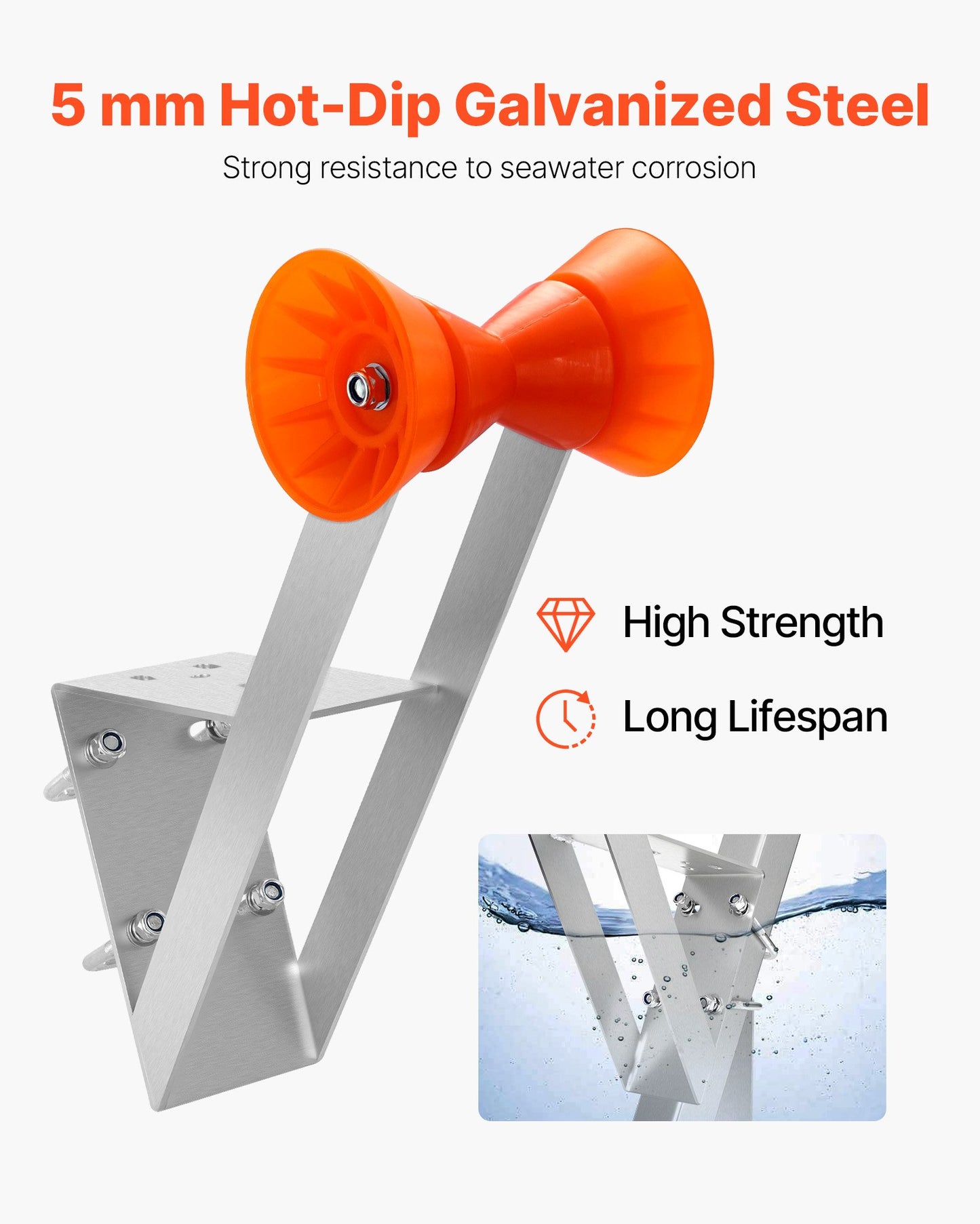 Boat Winch Stand with Roller for 2-3 Inch Posts - Marine Trailer Accessory