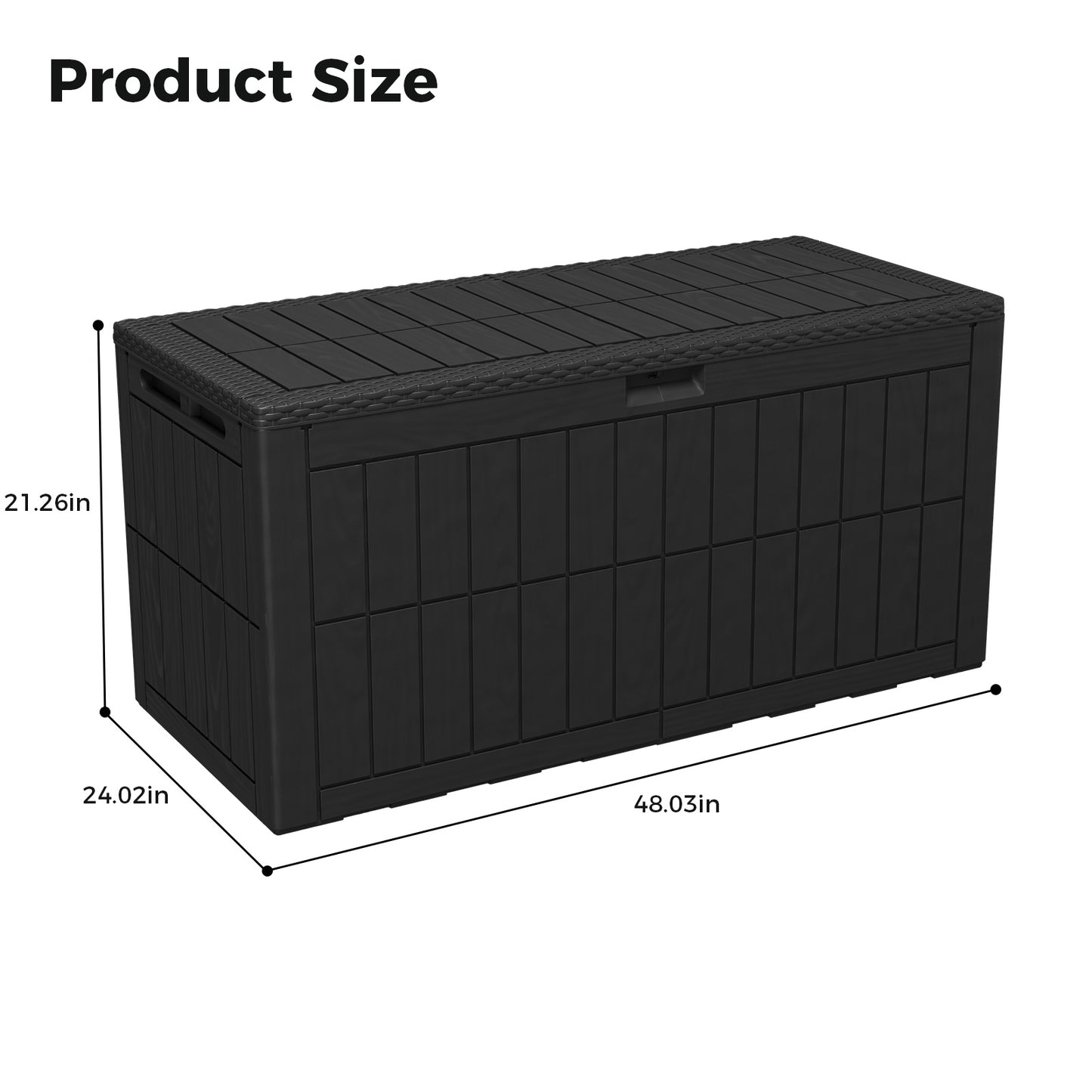 1 0 Gallon Outdoor Storage Box Water Proof Resin Deck Lockable Bin