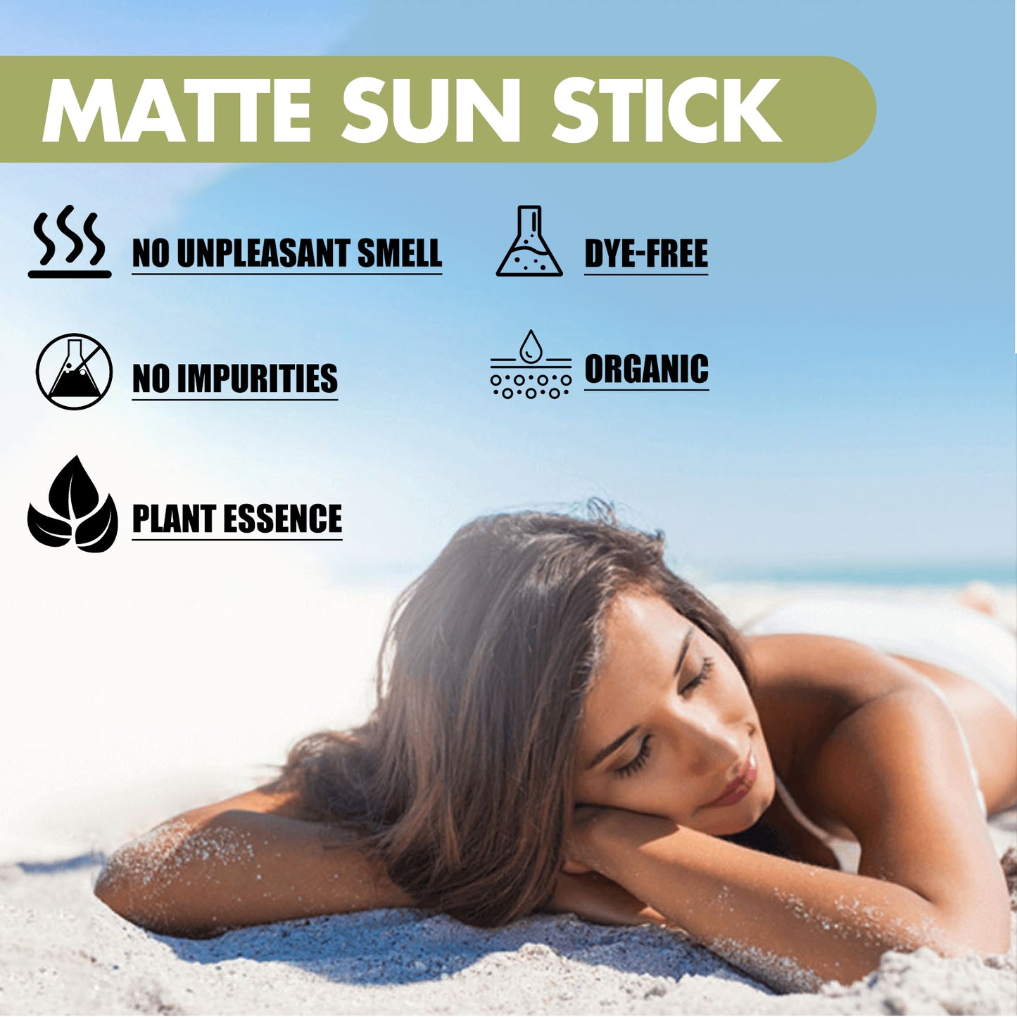 Matte UV Protective Skincare Stick - Moisturizing & Refreshing Cream