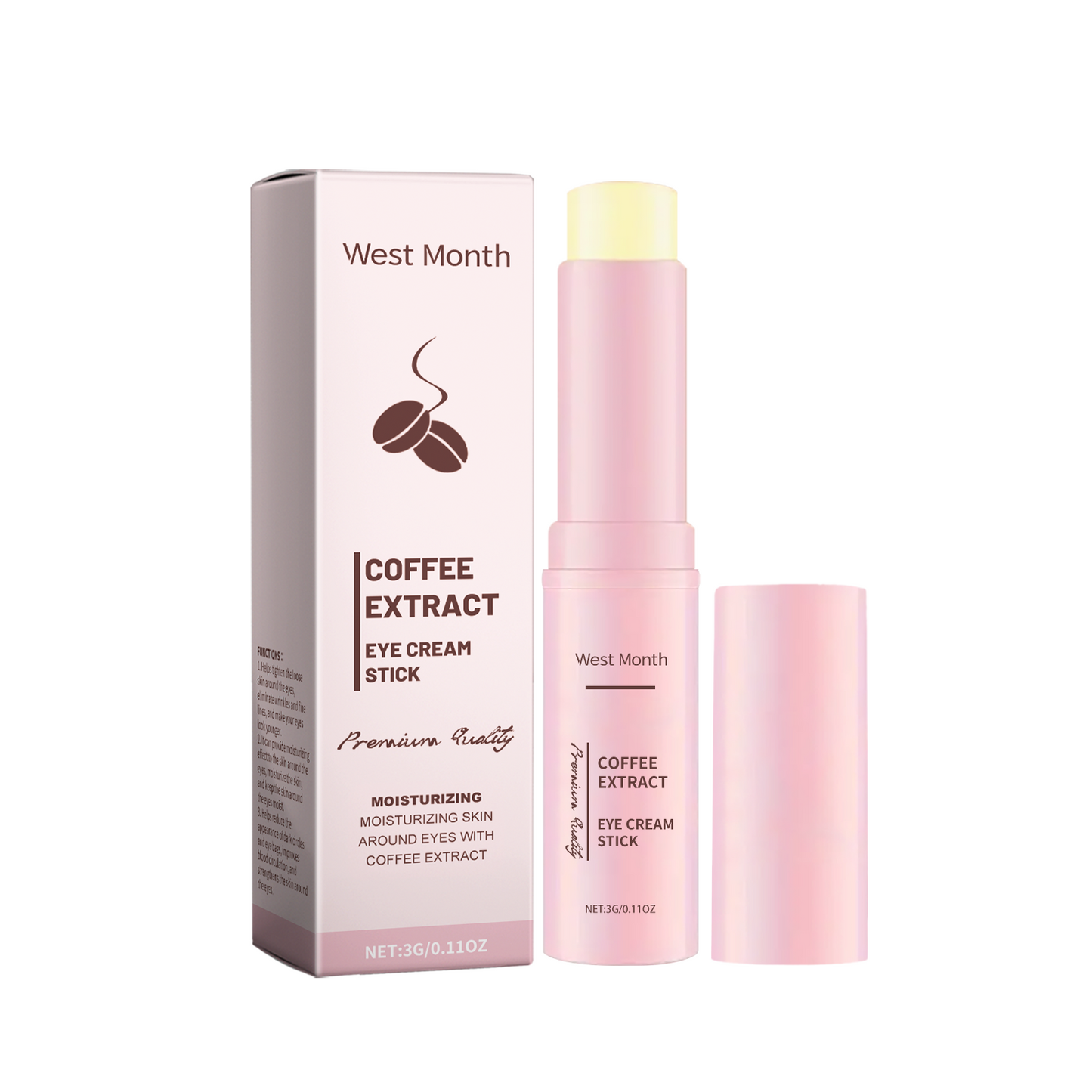 Caffeine Eye Cream Bar - Moisturizing Firming & Brightening Eye Care