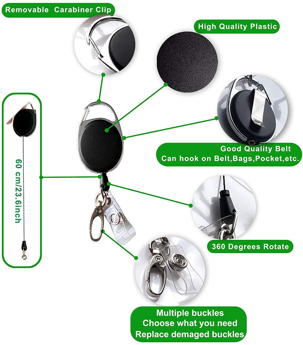 Extra-Strong Elastic Retractable Buckle for Home Storage & DIY Projects