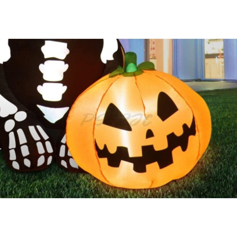 Halloween Inflatable Pumpkin Dog Skull Lamp - 1.5m LED Decor for Parties