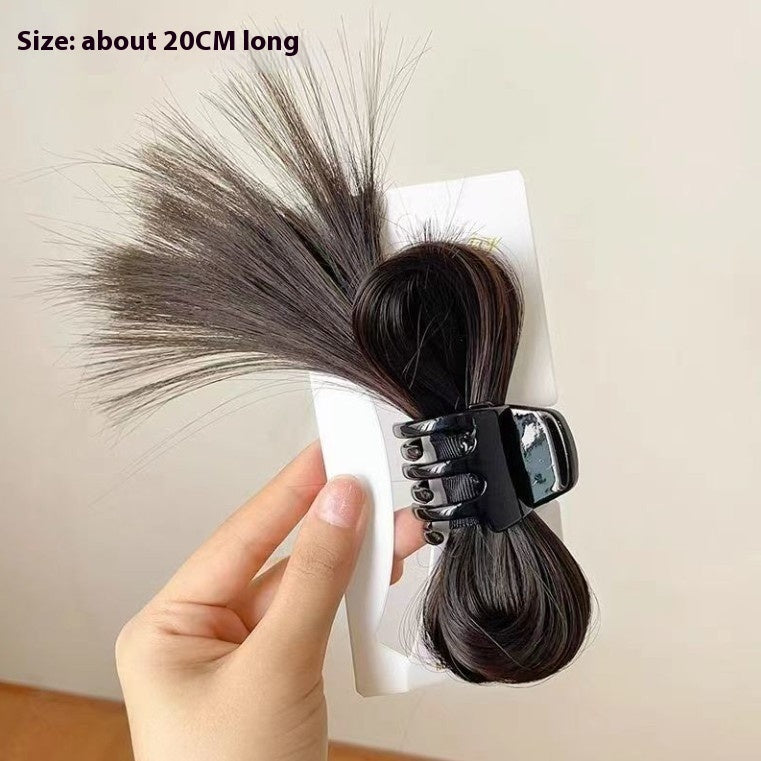 High Ponytail Hair Grip with Fountain Kick Shuttlecock for Female Hair Volume
