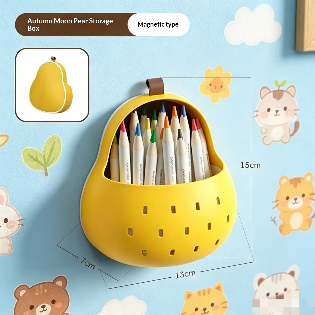 Pieris Japonica Wall-Mounted Storage Box Drill-Free Multi-Purpose Plastic Organizer