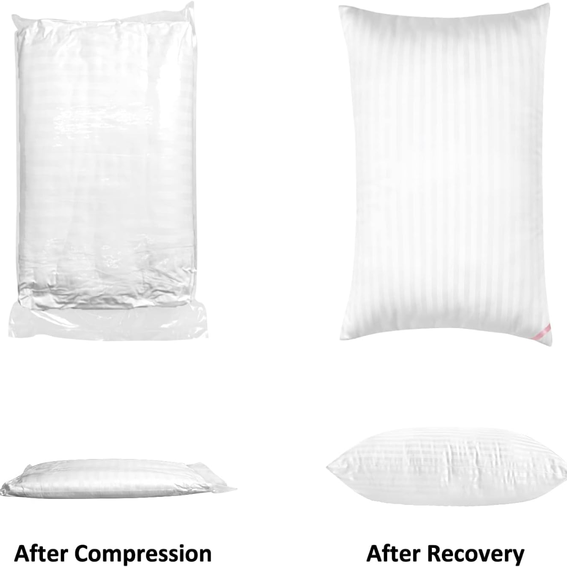 Queen Size Microfiber Bed Pillows 20 x 30 Inches - Soft & Supportive, 2 Pack