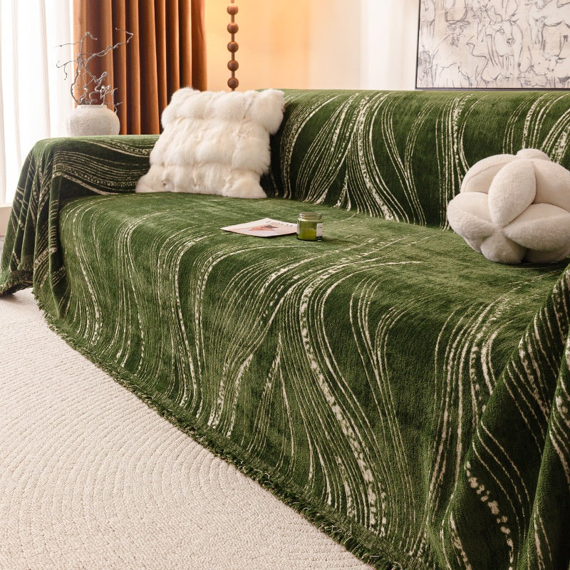 Thickened Non-Slip Cat-Proof Sofa Cover - Full Coverage, Modern Chenille Design