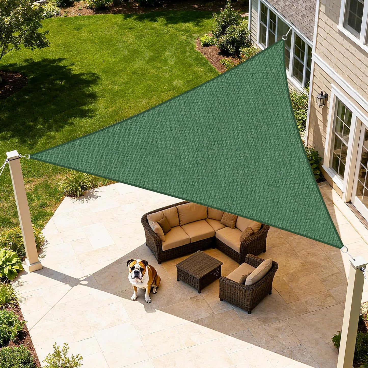 12x12ft Garden Sunshade Sail UV Block Waterproof Shade Cloth with Multiple Colors