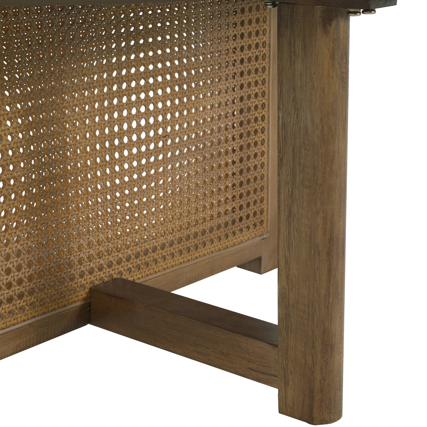 32 Rattan Coffee Table, Round Woven Wood Table