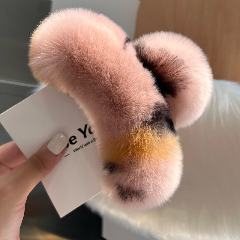 Plush Rabbit Hair Clip - Large