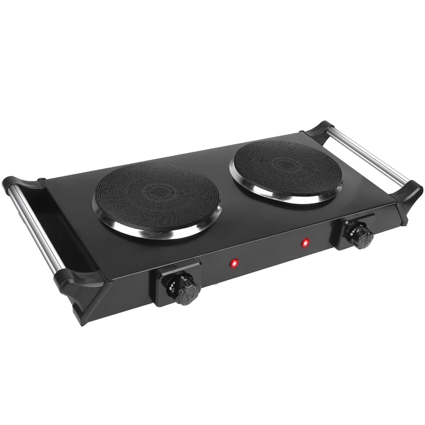 2000W Electric Dual Burner Hot Plate - Portable Coil Stove