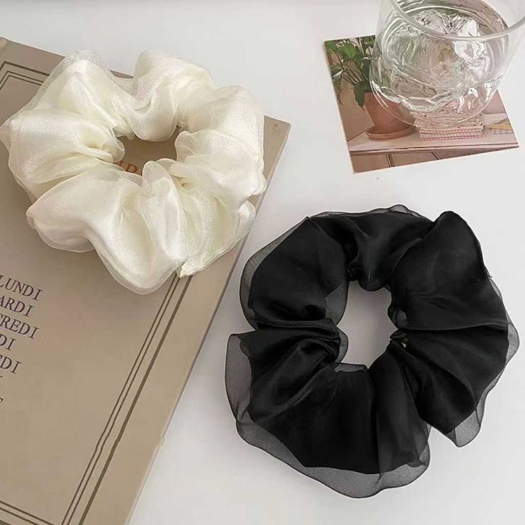 Solid Color Organza Double-Layer Hair Ring for Hair Accessories