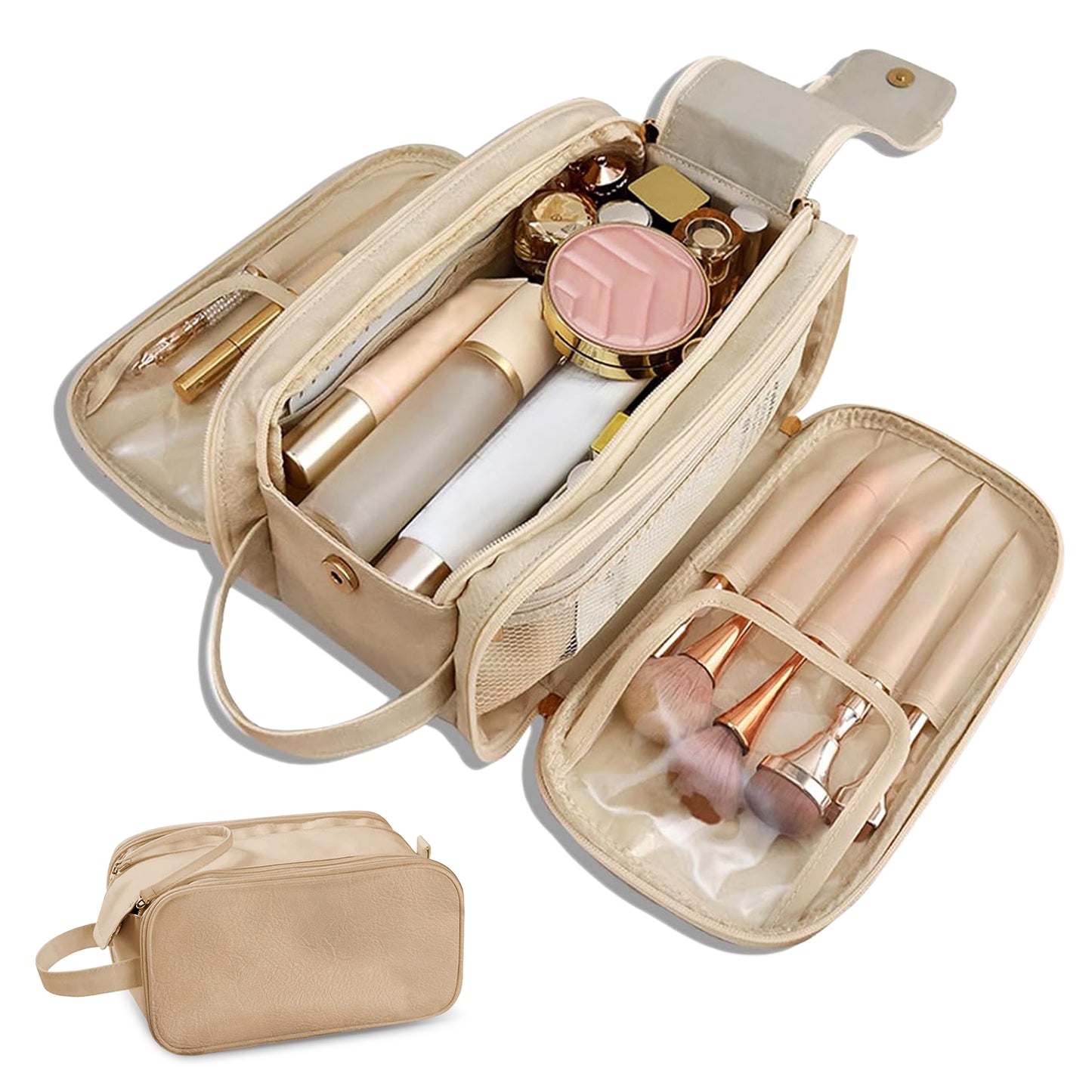 Travel Toiletry Bag For Women Men, Large Organizer Makeup Bag,