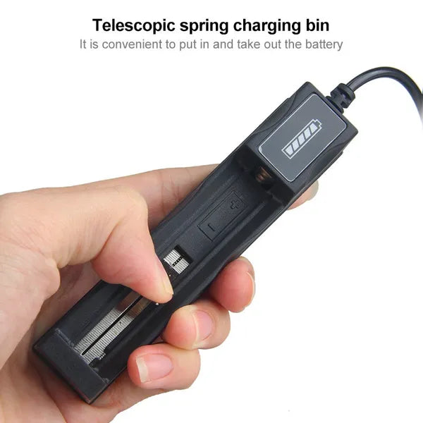 Rechargeable 3.7V Lithium-Ion Battery & USB Charger Set - LED Indicator, Multiple Quantities