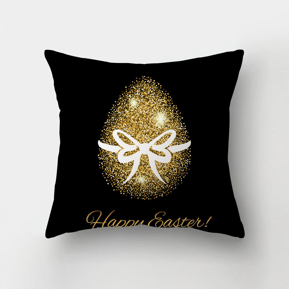 Nordic Minimalist Easter Rabbit Peach Fabric Pillow Cover - Cushion Decor
