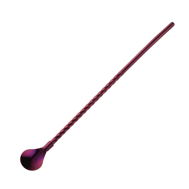 Stainless Steel Dual-Purpose Straw Spoon - Long Handle Kitchen Utensil