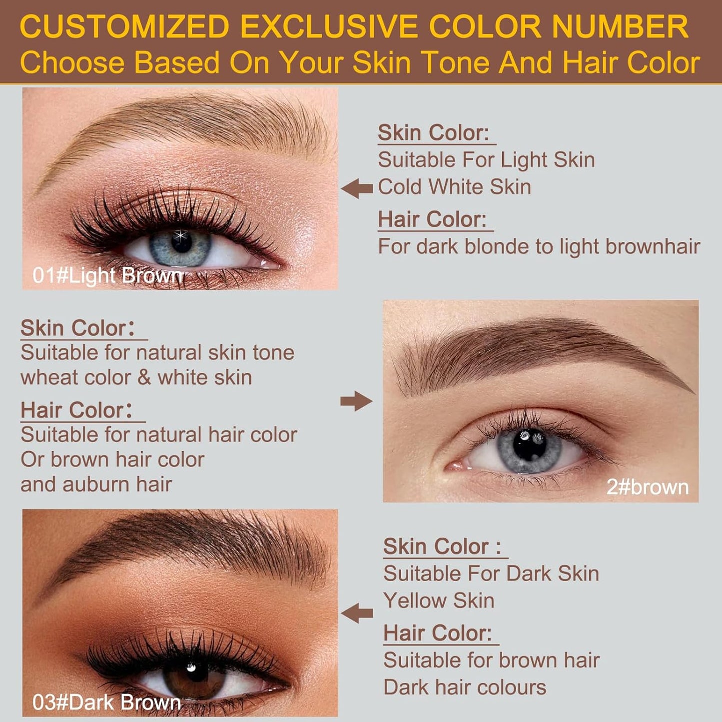 2-in-1 Dual-Ended Microblading Eyebrow Pen - Waterproof Liquid Brow Tint