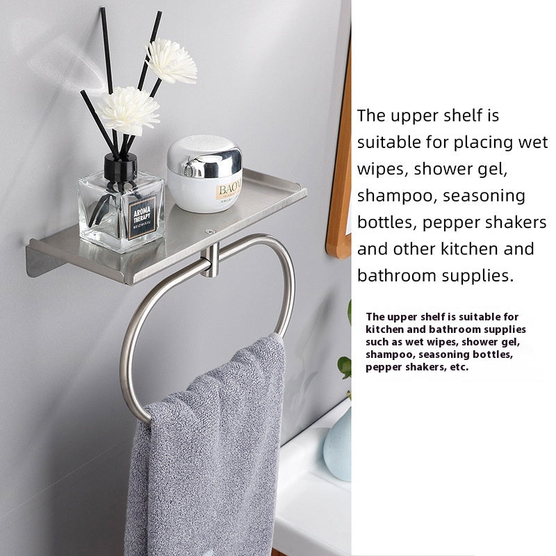 Stainless Steel Towel Ring | Bathroom Wall Mount Holder & Storage