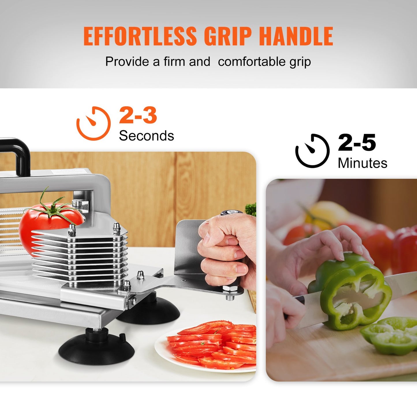 Commercial Tomato Slicer 1/4 Inch Stainless Steel Heavy Duty Kitchen Cutter