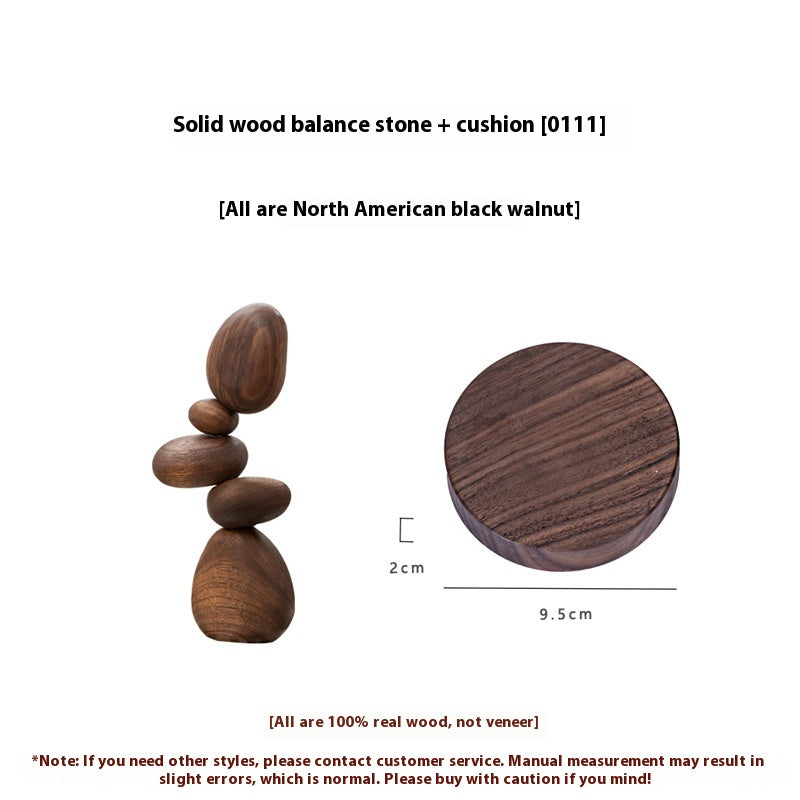 Creative Wooden Balance Rock Decor Set - Housewarming Gift for Home & Garden