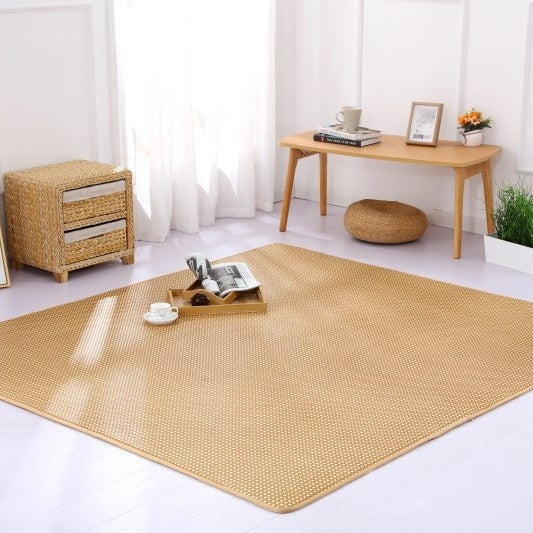 Thickened Folding Rattan Floor Mat - Cooling Japanese Style Cushion for Summer