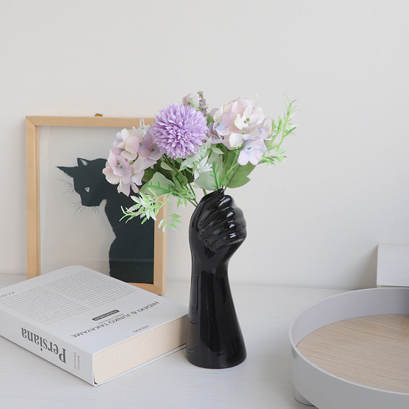 Black Ceramic Vase - European Style Home Decor Ornament