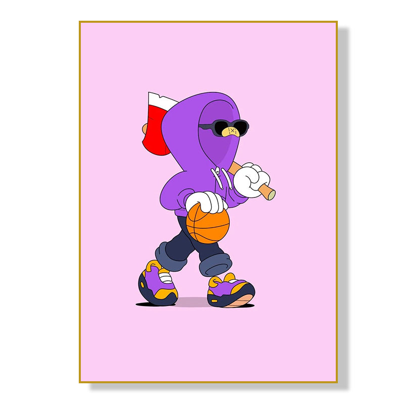 Sports Cartoon Characters Wall Art Poster Canvas Painting for Living Room