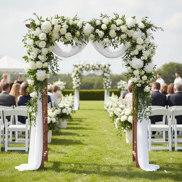 Wooden Wedding Arch - Sturdy Trellis for Garden Events