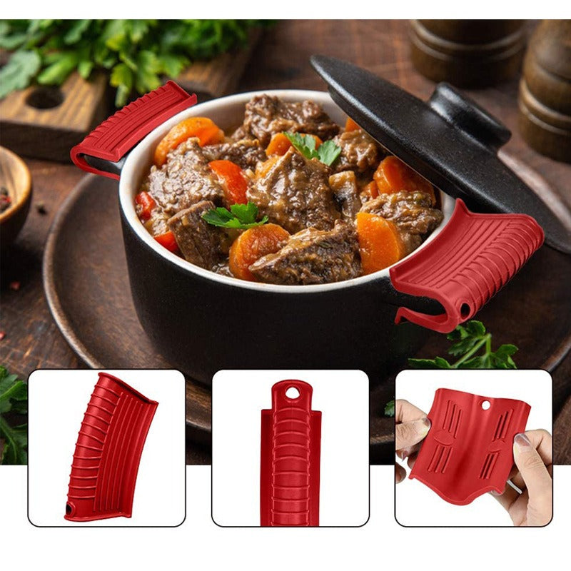 Silicone Hot Handle Holders - Heat Resistant Potholder Set