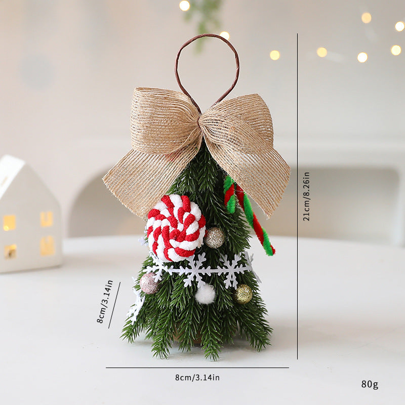 Mini Christmas Tree Ornaments Set - Holiday Decorations for Home & Party, 21cm